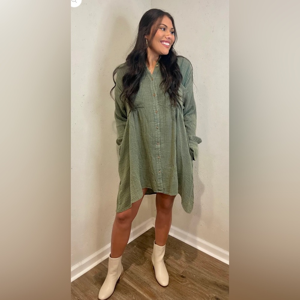 Boutique olive green dress